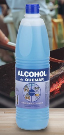 ALCOHOL DE LIMPIEZA Y QUEMAR SIN METANOL 1 LT (UNEX) - Drolim